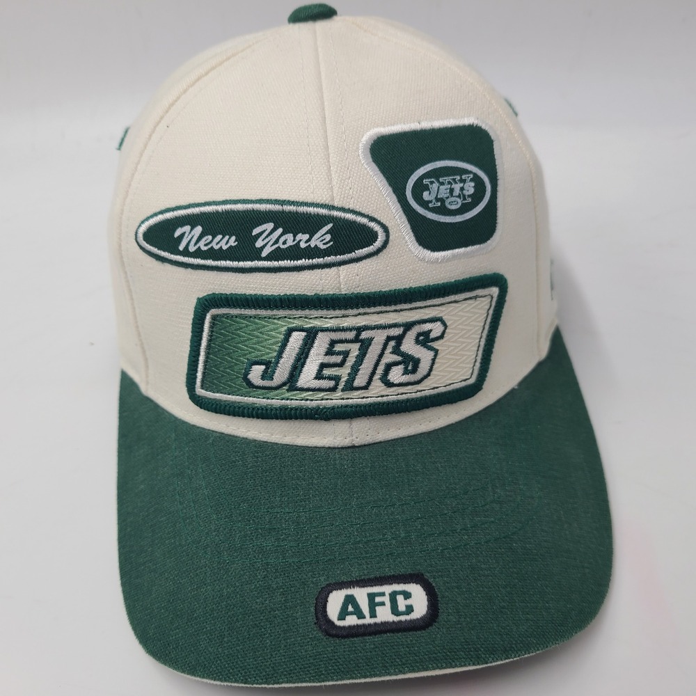 Vintage New York Jets Hat Adjustable (Fits Small) Puma White Green NFL Pro Line